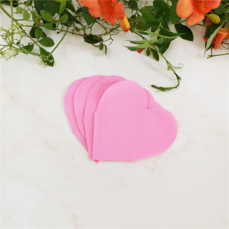 Pink Hearts Napkin