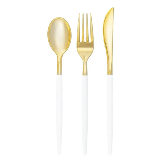 White/Gold Cutlery